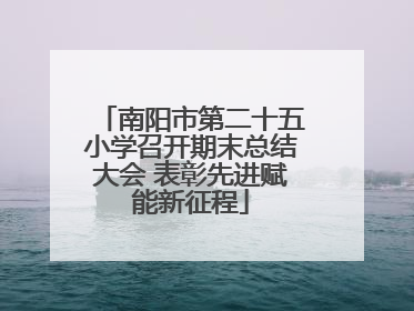 南阳市第二十五小学召开期末总结大会 表彰先进赋能新征程