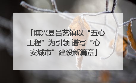 博兴县吕艺镇以“五心工程”为引领 谱写“心安城市”建设新篇章
