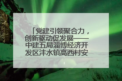 党建引领聚合力，创新驱动促发展——中建五局淄博经济开发区沣水镇高西村安置项目建设纪实