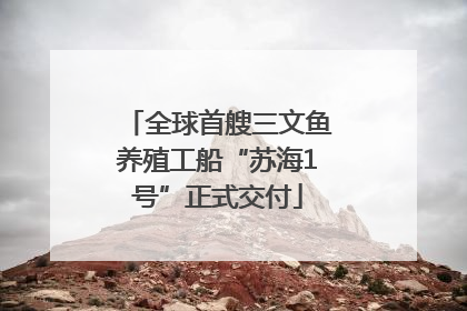 全球首艘三文鱼养殖工船“苏海1号”正式交付
