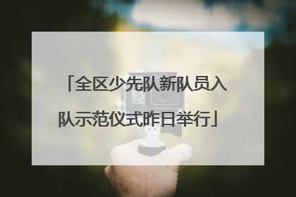 全区少先队新队员入队示范仪式昨日举行