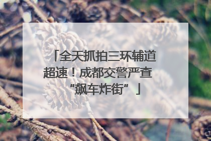 全天抓拍三环辅道超速！成都交警严查“飙车炸街”