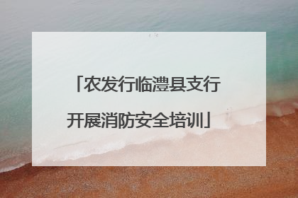农发行临澧县支行开展消防安全培训