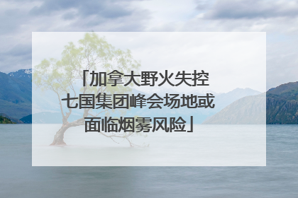 加拿大野火失控 七国集团峰会场地或面临烟雾风险