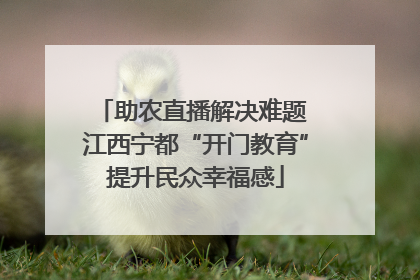 助农直播解决难题 江西宁都“开门教育”提升民众幸福感