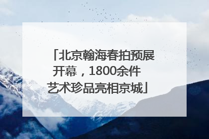 北京翰海春拍预展开幕，1800余件艺术珍品亮相京城