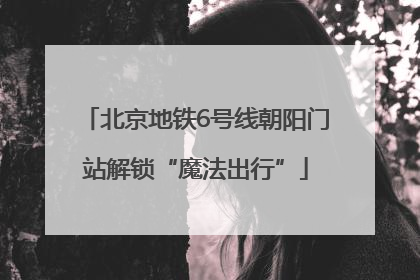 北京地铁6号线朝阳门站解锁“魔法出行”