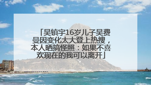 吴镇宇16岁儿子吴费曼因变化太大登上热搜，本人晒搞怪照：如果不喜欢现在的我可以离开