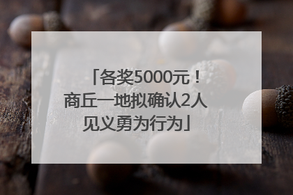 各奖5000元！商丘一地拟确认2人见义勇为行为