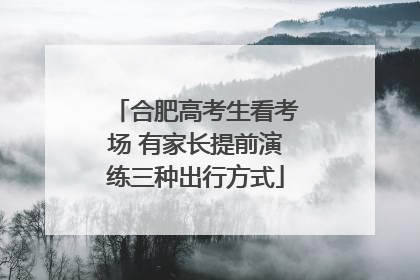 合肥高考生看考场 有家长提前演练三种出行方式