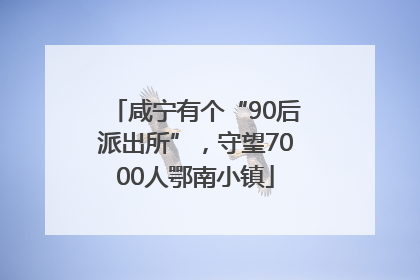 咸宁有个“90后派出所”，守望7000人鄂南小镇