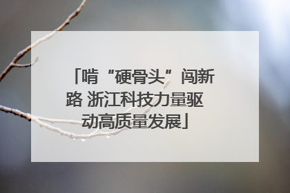 啃“硬骨头”闯新路 浙江科技力量驱动高质量发展
