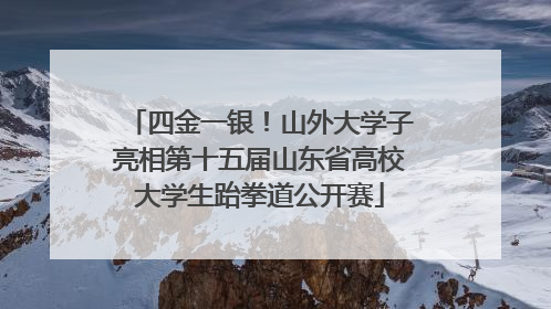 四金一银！山外大学子亮相第十五届山东省高校大学生跆拳道公开赛