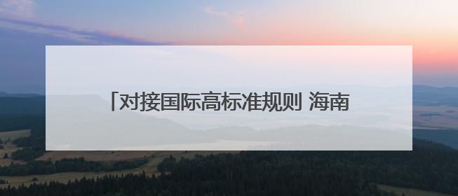 对接国际高标准规则 海南发布158项制度创新成果