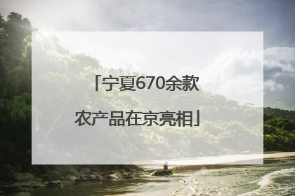 宁夏670余款农产品在京亮相