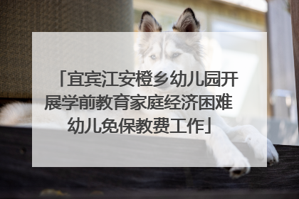 宜宾江安橙乡幼儿园开展学前教育家庭经济困难幼儿免保教费工作