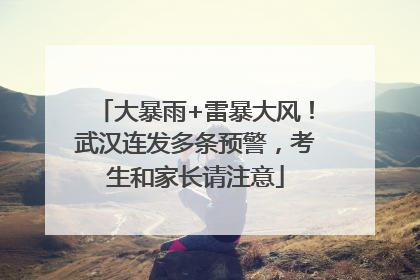 大暴雨+雷暴大风！武汉连发多条预警，考生和家长请注意