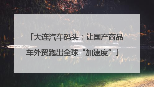 大连汽车码头：让国产商品车外贸跑出全球“加速度”
