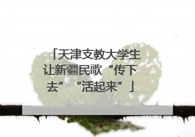 天津支教大学生让新疆民歌“传下去”“活起来”