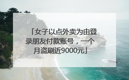 女子以点外卖为由登录朋友付款账号，一个月盗刷近9000元