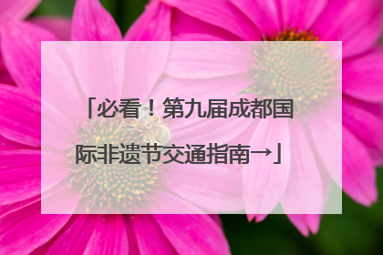 必看！第九届成都国际非遗节交通指南→