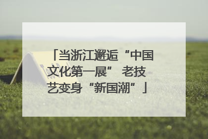 当浙江邂逅“中国文化第一展” 老技艺变身“新国潮”