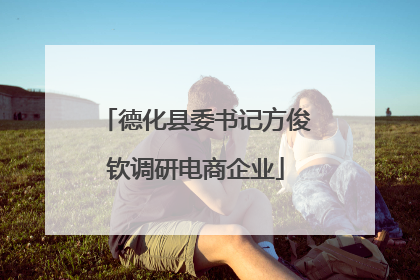 德化县委书记方俊钦调研电商企业