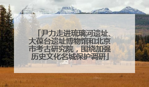尹力走进琉璃河遗址、大葆台遗址博物馆和北京市考古研究院，围绕加强历史文化名城保护调研