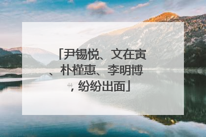 尹锡悦、文在寅、朴槿惠、李明博，纷纷出面
