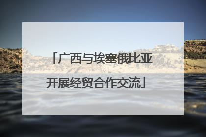 广西与埃塞俄比亚开展经贸合作交流