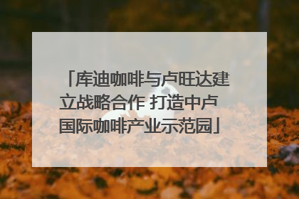 库迪咖啡与卢旺达建立战略合作 打造中卢国际咖啡产业示范园