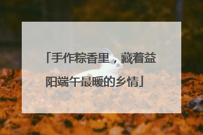 手作粽香里，藏着益阳端午最暖的乡情