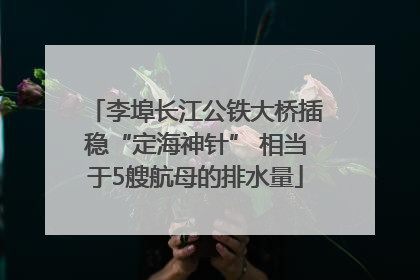 李埠长江公铁大桥插稳“定海神针” 相当于5艘航母的排水量