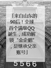 来自山东的90后！全球首个满级QQ诞生，成功解锁“金企鹅”，是继承父亲账号