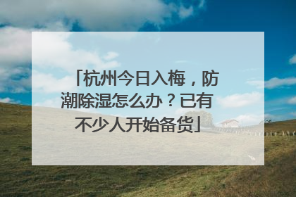 杭州今日入梅，防潮除湿怎么办？已有不少人开始备货
