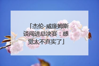 杰伦-威廉姆斯谈闯进总决赛：感觉太不真实了
