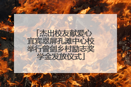 杰出校友献爱心 宜宾翠屏孔滩中心校举行曾剑乡村励志奖学金发放仪式