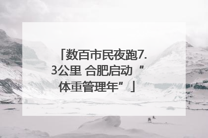 数百市民夜跑7.3公里 合肥启动“体重管理年”