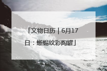 文物日历｜6月17日：蜥蜴纹彩陶罐
