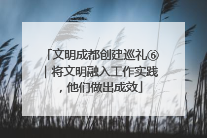 文明成都创建巡礼⑥｜将文明融入工作实践，他们做出成效