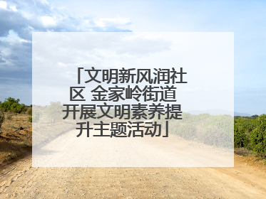 文明新风润社区 金家岭街道开展文明素养提升主题活动