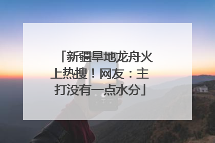 新疆旱地龙舟火上热搜！网友：主打没有一点水分