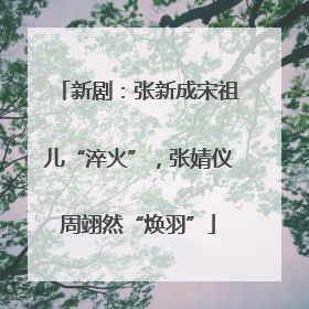 新剧：张新成宋祖儿“淬火”，张婧仪周翊然“焕羽”