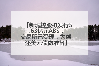 新城控股拟发行5.63亿元ABS：交易所已受理，为偿还美元债做准备