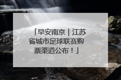 早安南京｜江苏省城市足球联赛购票渠道公布！