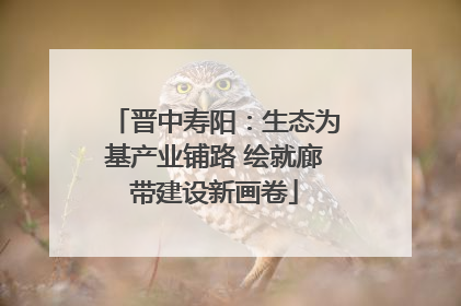 晋中寿阳：生态为基产业铺路 绘就廊带建设新画卷