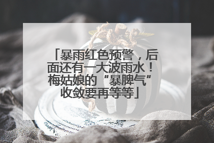 暴雨红色预警，后面还有一大波雨水！梅姑娘的“暴脾气”收敛要再等等