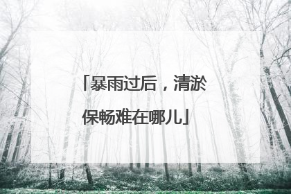 暴雨过后，清淤保畅难在哪儿