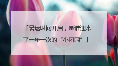 暑运时间开启，是谁迎来了一年一次的“小团圆”