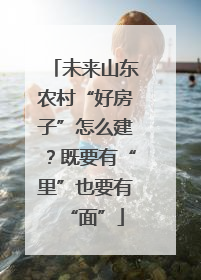 未来山东农村“好房子”怎么建？既要有“里”也要有“面”
